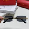 Cartier Unisex Square Frameless Sunglasses 2025 New Men's Stylish Narrow-Rimmed Retro American Style Sun Glasses
