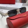 Cartier Unisex Square Frameless Sunglasses 2025 New Men's Stylish Narrow-Rimmed Retro American Style Sun Glasses