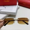 Cartier Unisex Square Frameless Sunglasses 2025 New Men's Stylish Narrow-Rimmed Retro American Style Sun Glasses