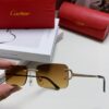 Cartier Unisex Square Frameless Sunglasses 2025 New Men's Stylish Narrow-Rimmed Retro American Style Sun Glasses
