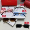 Cartier Unisex Square Frameless Sunglasses 2025 New Men's Stylish Narrow-Rimmed Retro American Style Sun Glasses