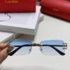 Cartier Unisex Frameless Square Sunglasses 2025 New Narrow-Rimmed Stylish Men's Sunglasses, Retro American Style Unisex Sun Glasses