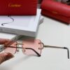 Cartier Unisex Frameless Square Sunglasses 2025 New Men's Stylish Narrow-Rimmed Retro American Style Sun Glasses