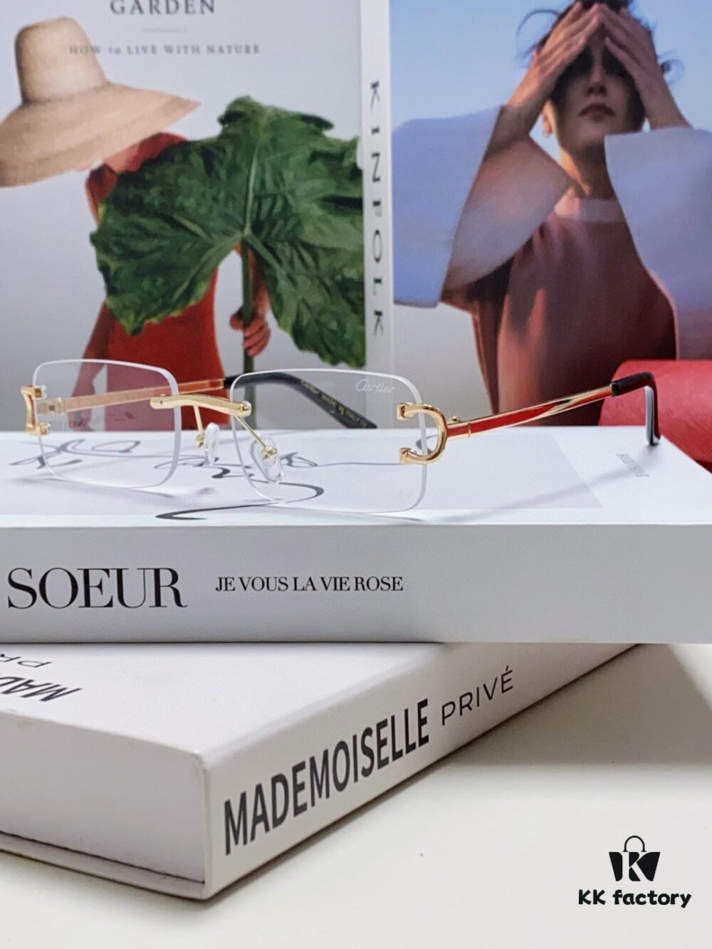 Cartier Unisex Frameless Square Sunglasses 2025 New Narrow-Rimmed Stylish Men's Sunglasses Retro American Style