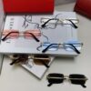 Cartier Unisex Frameless Square Sunglasses 2025 New Narrow-Rimmed Stylish Men's Sunglasses Retro American Style
