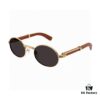 Cartier 2025 New Vintage-Style Wooden Texture Round Sunglasses, Fashionable UV-Protective Unisex Sun Glasses Model CT0464S