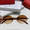 Cartier 2025 New Vintage Style Wooden-Look Round Sunglasses, Fashion UV-Protective Unisex Sun Glasses CT0464S