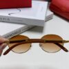 Cartier 2025 New Vintage Style Wooden-Look Round Sunglasses, Fashion UV-Protective Unisex Sun Glasses CT0464S