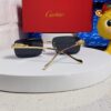 Cartier 2025 New Arrival Official Website 1:1 Minimalist Luxury Sunglasses with Iconic Leopard Logo on Temple