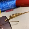 Cartier 2025 New Arrival Official Website 1:1 Minimalist Luxury Sunglasses with Iconic Leopard Logo on Temple