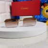 Cartier 2025 New Arrival Official Website One-to-One Minimalist Luxury Sunglasses with Iconic Panther Logo on Temple