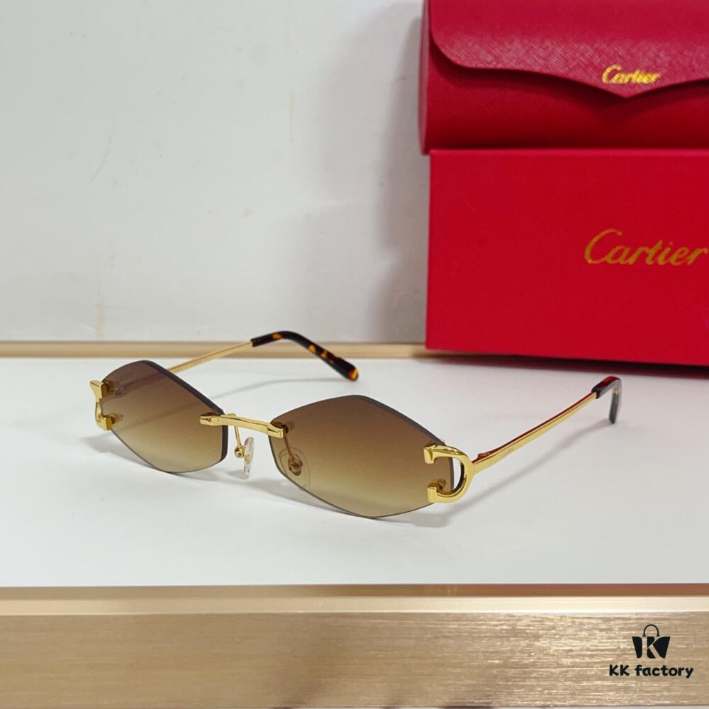 135 Cartier* European and American Small Narrow Frame Sunglasses