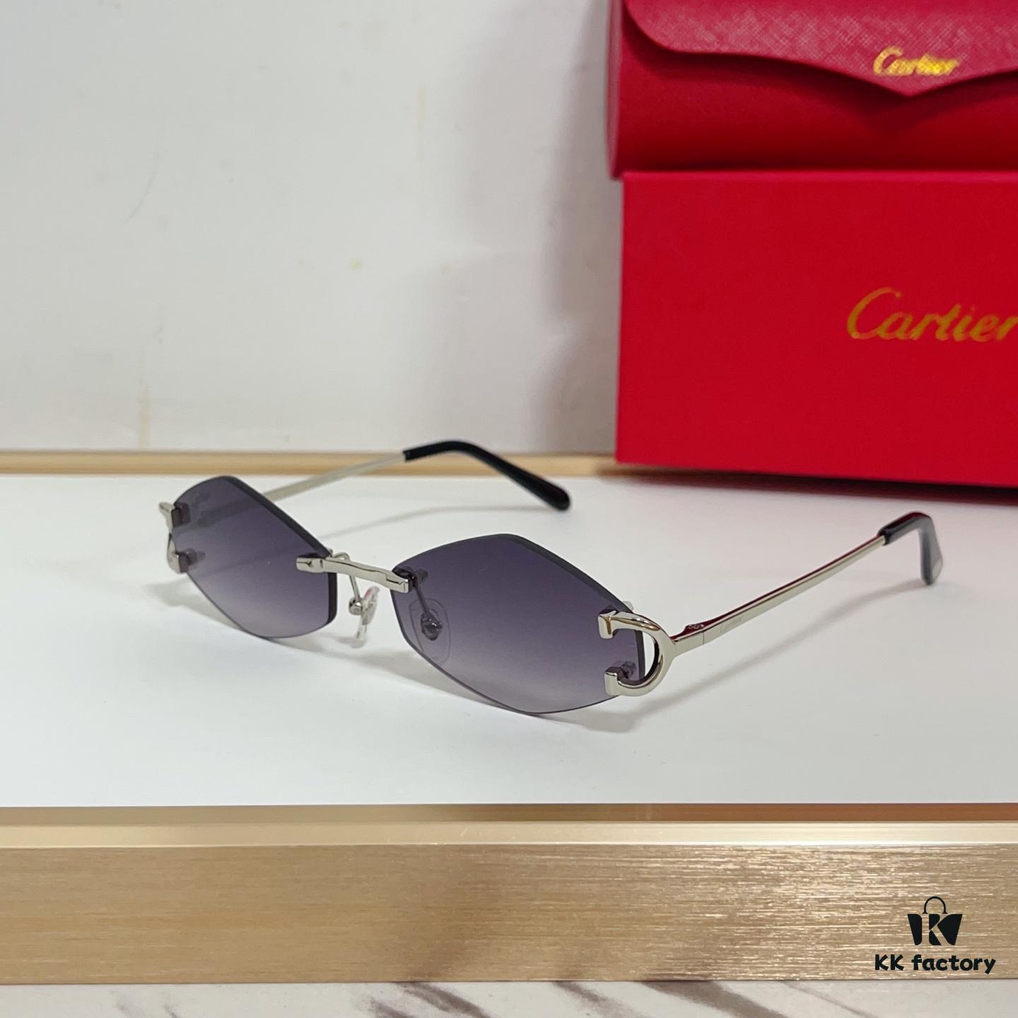 135 Cartier* European and American Small Narrow Frame Sunglasses