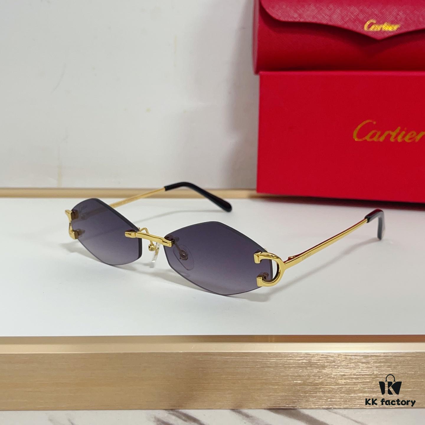 135 Cartier* European and American Small Narrow Frame Sunglasses