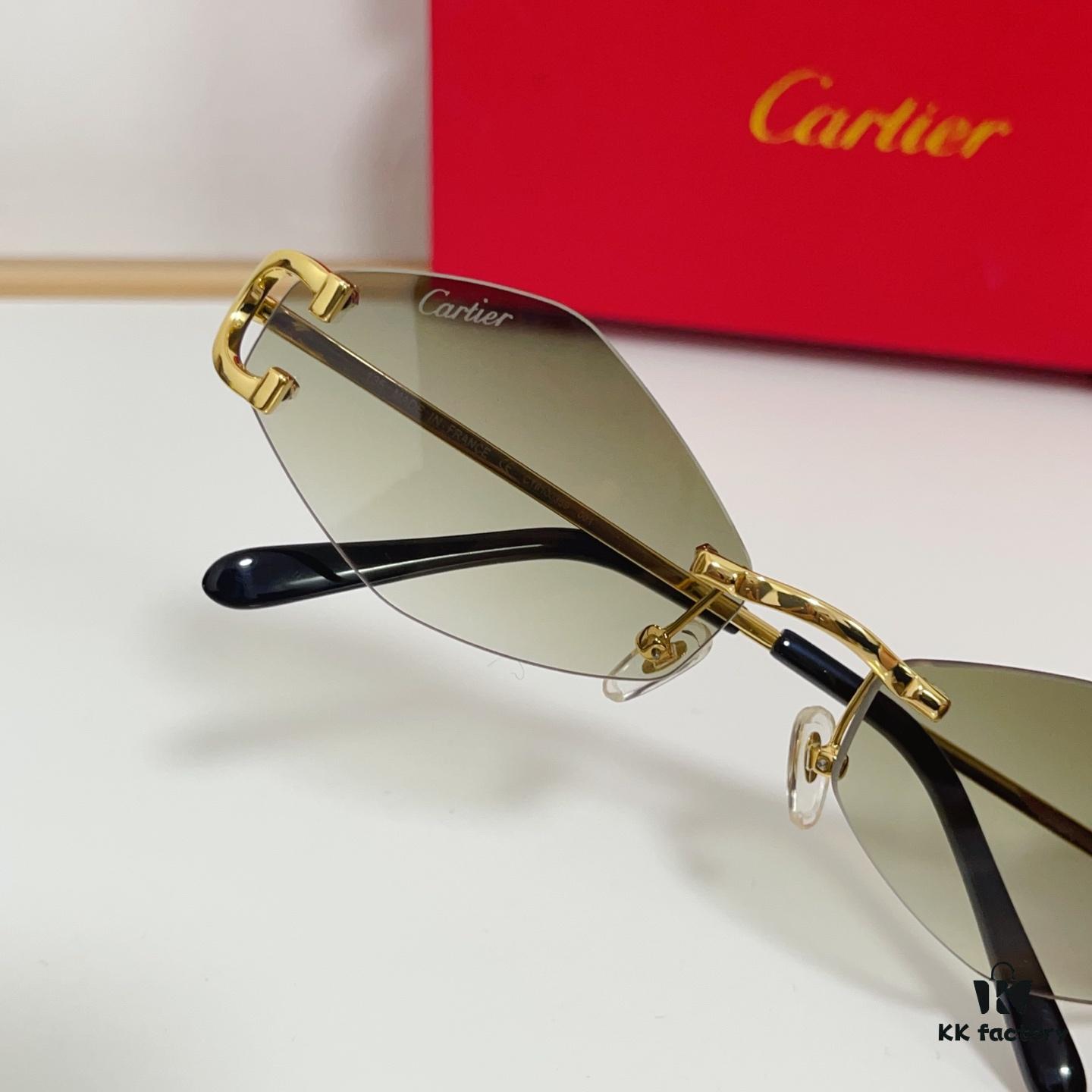135 Cartier* European and American Small Narrow Frame Sunglasses
