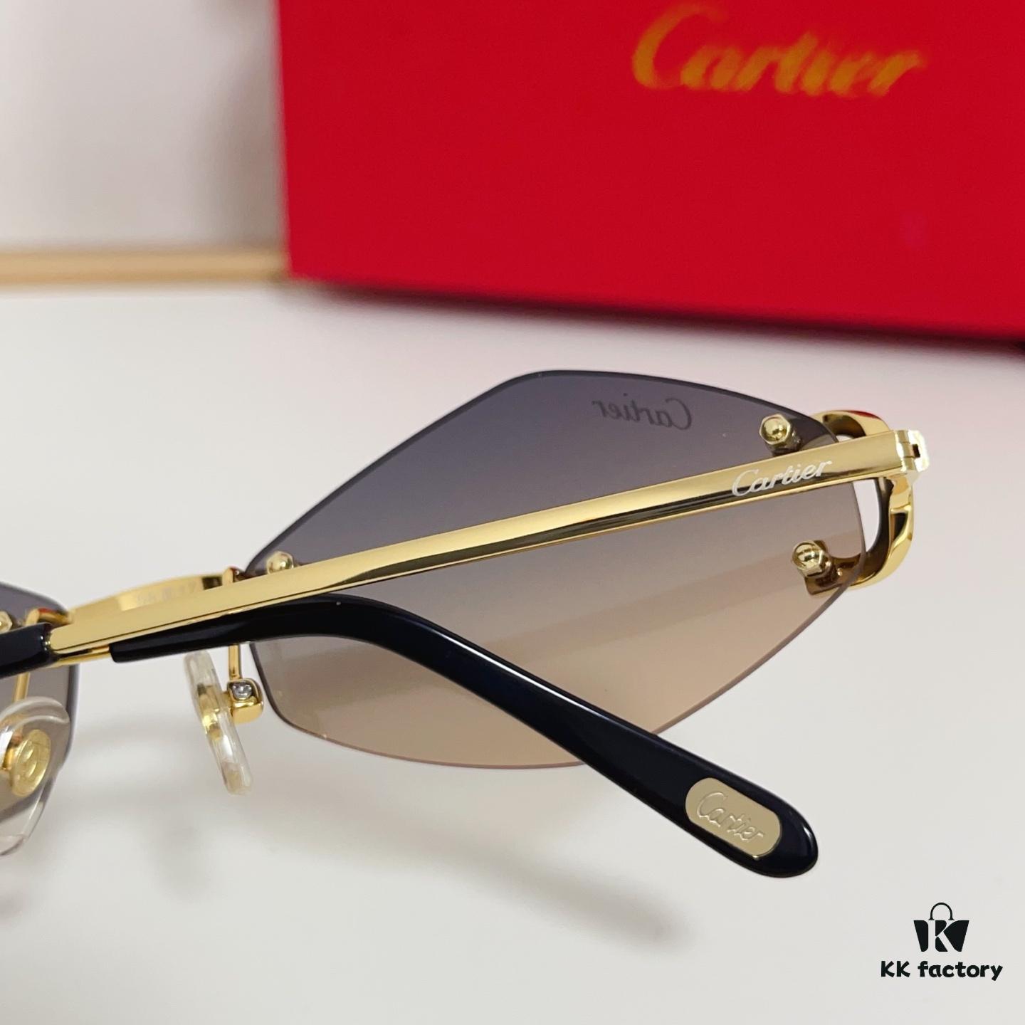 135 Cartier* European and American Small Narrow Frame Sunglasses