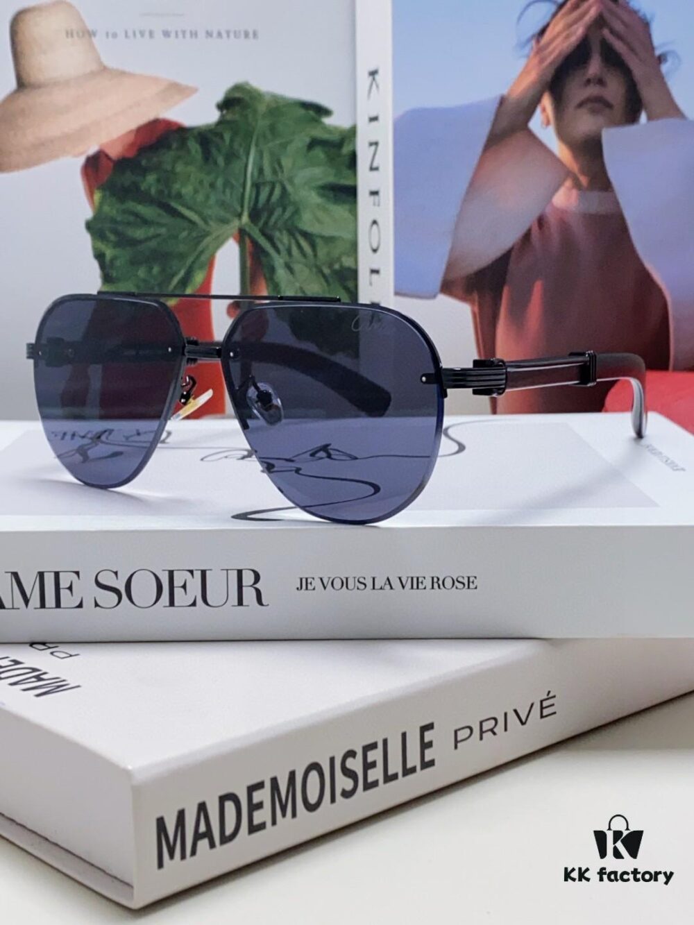 Cartier 2024 Retro Double-Bridge Prescription Sunglasses with UV Protection, Oversized Frame for Men, Driving Sunglasses