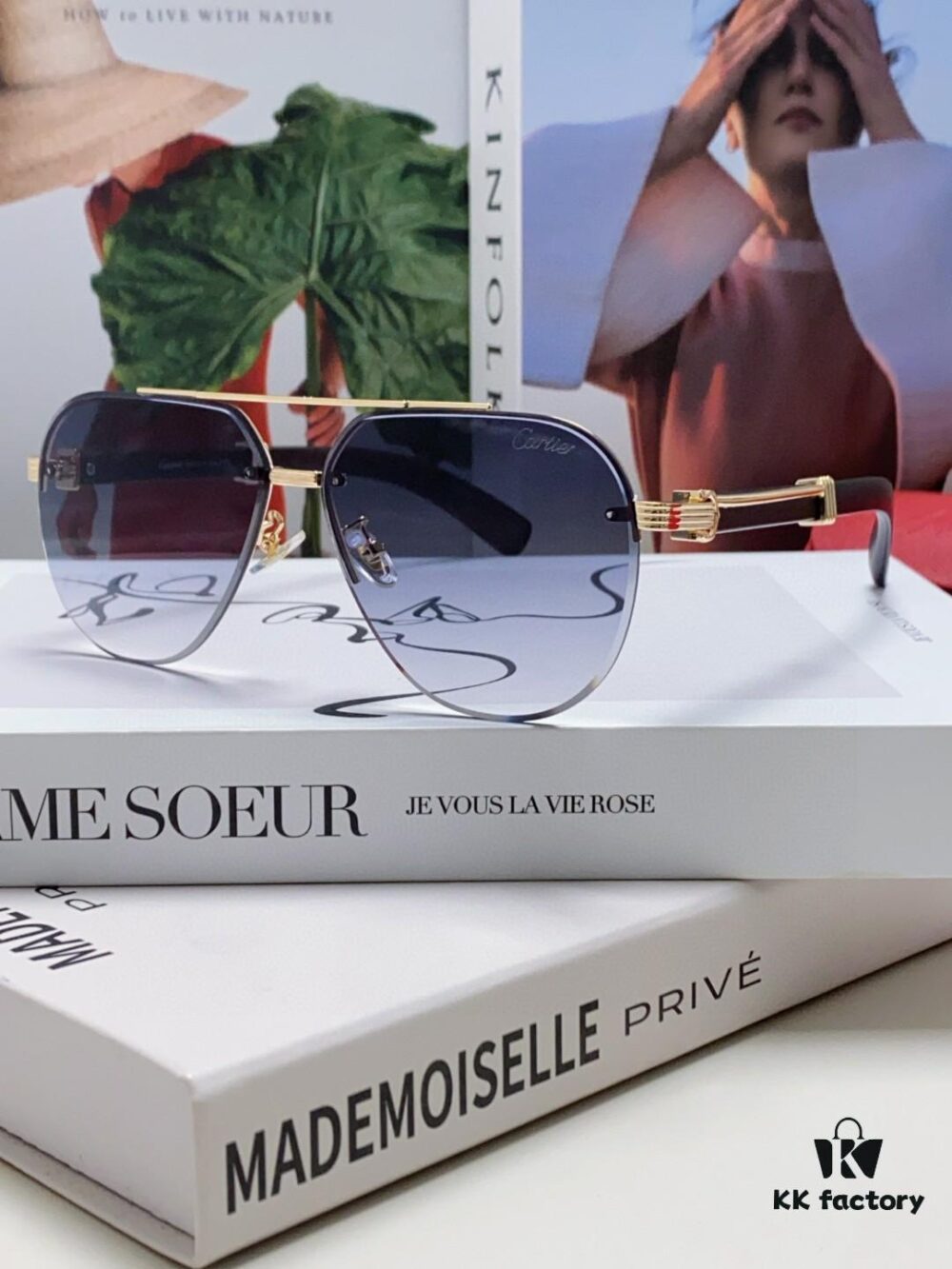 Cartier 2024 Retro Double Bridge Prescription Sunglasses with UV Protection, Oversized Frame for Men, Driving Sunglasses