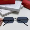 Cartier 2024 New Square Frameless Cut-Out Sunglasses for Women, Slimming and Stylish, Trendy INS-Fashion Streetwear Shades, Unique Small Eyewear