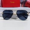 Cartier Unisex Round-Framed Sunglasses, New Lightweight Metal Sunglasses for Men and Women, Fashionable and Elegant Driving Sunglasses