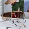 Cartier Unisex Round-Framed Sunglasses, Lightweight Metal Driving Sunglasses, Fashionable and Luxurious Design