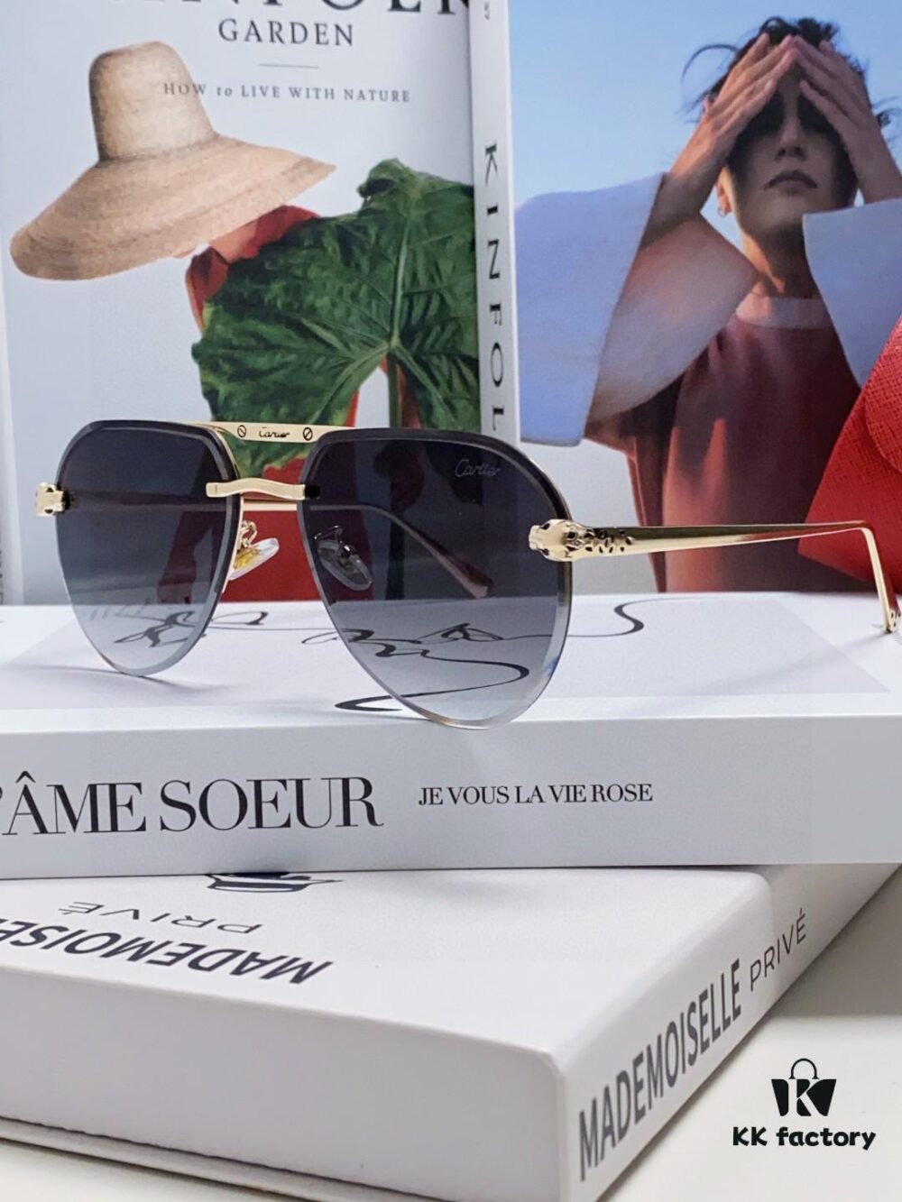 Cartier Unisex Round Frame Sunglasses, Lightweight Metal Aviator Sun Glasses for Men and Women, Luxury Fashion Driving Eyewear