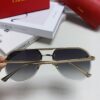 Cartier Unisex Round Frame Sunglasses, Lightweight Metal Aviator Sun Glasses for Men and Women, Luxury Fashion Driving Eyewear