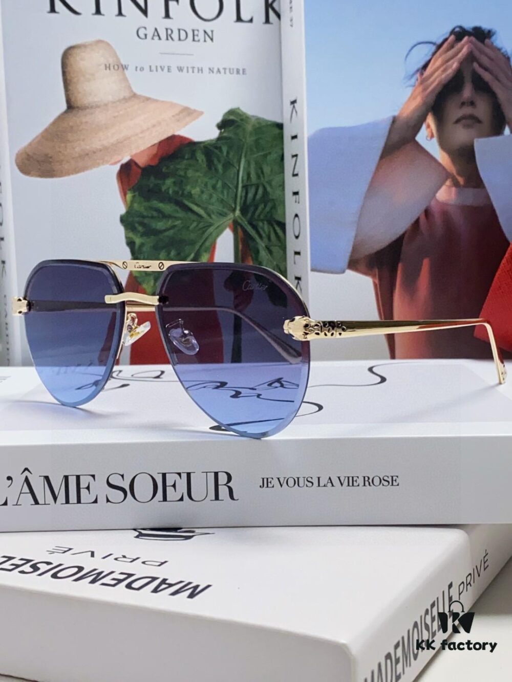 Cartier Unisex Round-Framed Sunglasses, Lightweight Metal Sun Glasses for Men and Women, Fashionable and Luxurious Driving Eyewear