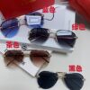 Cartier Unisex Round-Framed Sunglasses, New Lightweight Metal Sun Glasses for Men and Women, Fashionable and Elegant Driving Sunglasses