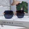 Cartier 2024 New Frameless Sunglasses for Women, Classic Leopard Print Temples, Diamond-Cut Edges, Gradient Lenses, Oversized Luxury Sunglasses