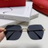 Cartier 2024 New Frameless Sunglasses for Women, Classic Leopard Print Temples, Diamond-Cut Edges, Gradient Lenses, Oversized Luxury Sunglasses