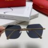 Cartier 2024 New Frameless Sunglasses for Women, Classic Leopard Print Temples, Diamond-Cut Edges, Gradient Lenses, Oversized Luxury Sunglasses
