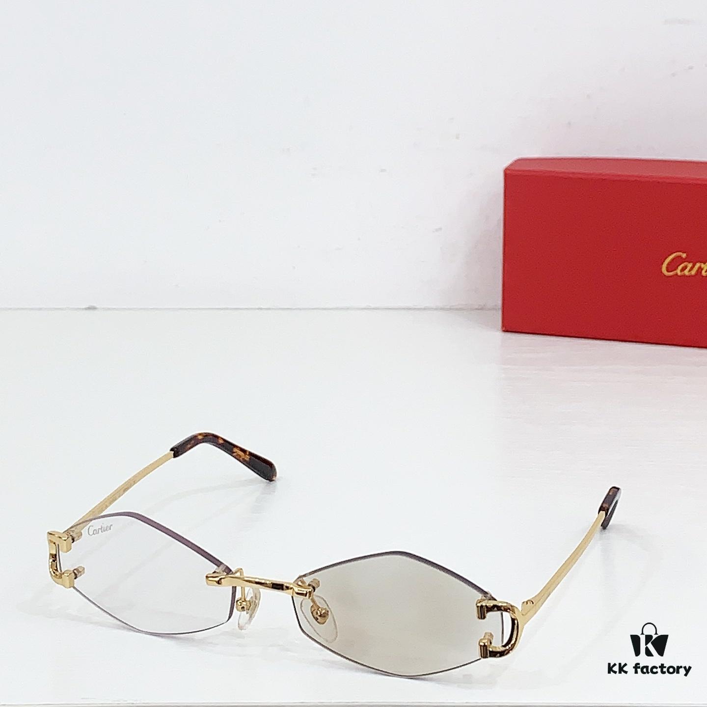155Cartier* Photochromic Lens, European and American Small Narrow Frame, CT8100359, Size: 48□27-135