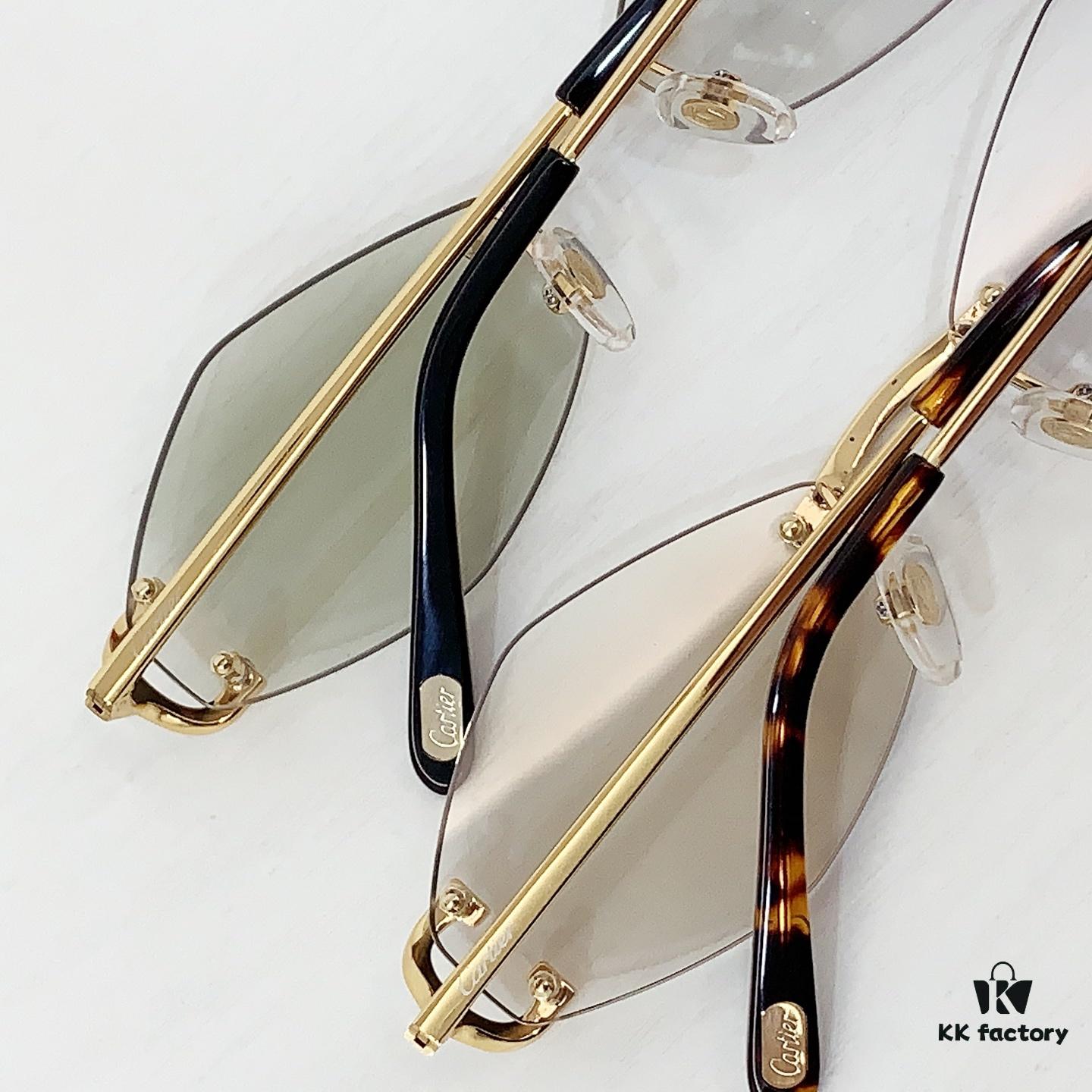 155Cartier* Photochromic Lens, European and American Small Narrow Frame, CT8100359, Size: 48□27-135