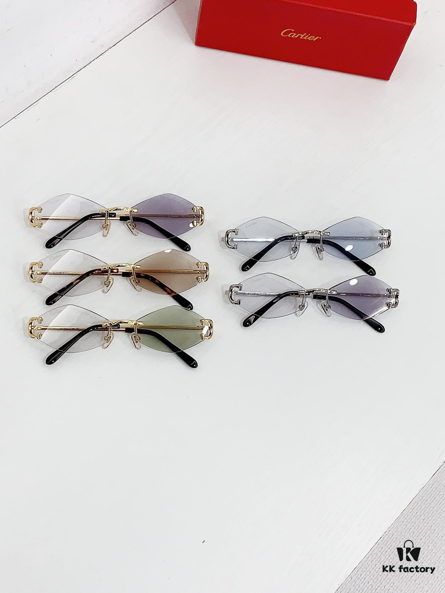 155Cartier* Photochromic Lens, European and American Small Narrow Frame, CT8100359, Size: 48□27-135