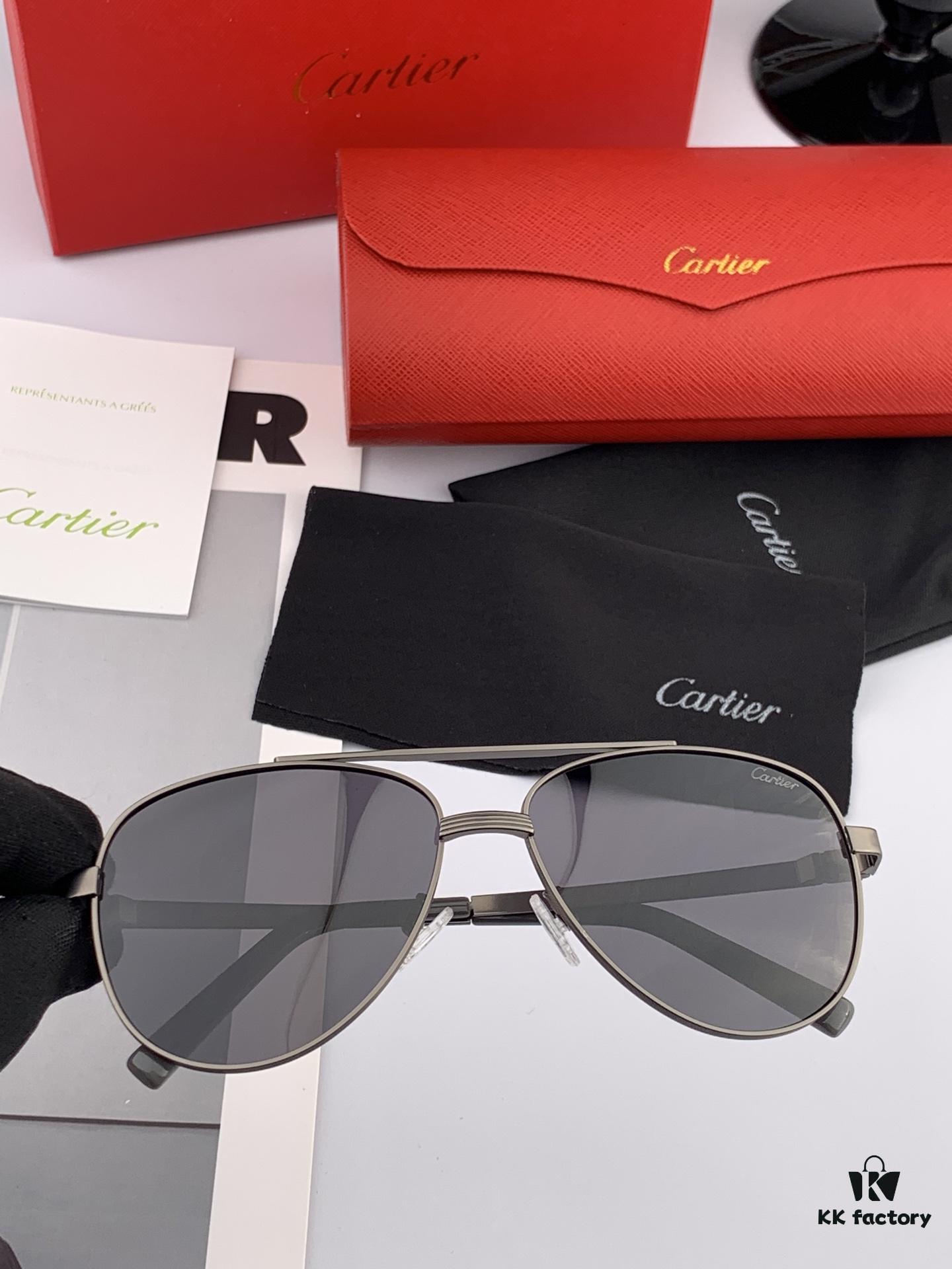 Cartier Unisex Polarized Sunglasses, Dual-Tone Lacquer Finish, Premium Imported Polarized Lenses by Polaroid, Exquisite Craftsmanship for Superior Style