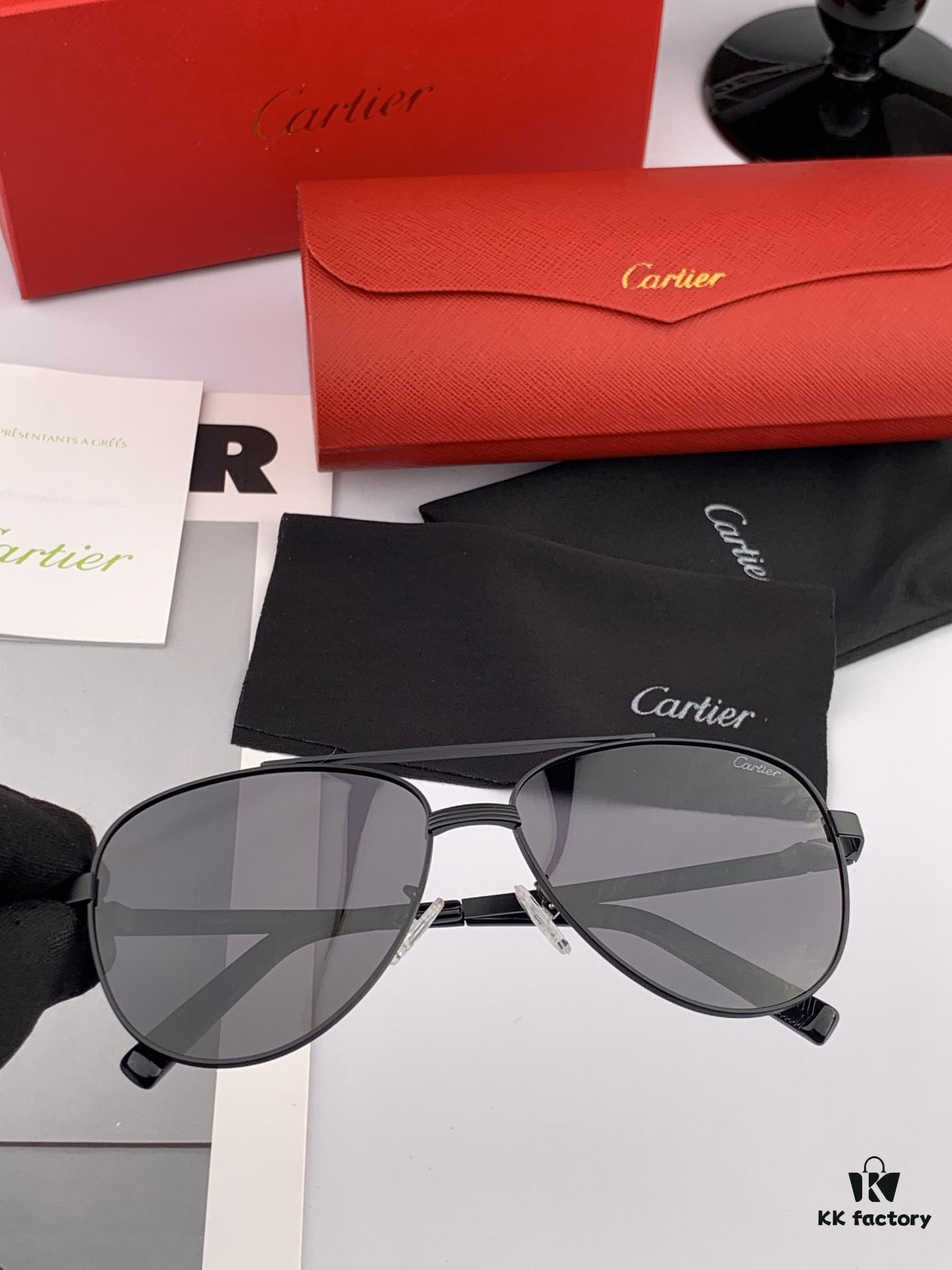 Cartier Unisex Polarized Sunglasses, Dual-Tone Lacquer Finish, Premium Imported Polarized Lenses by Polaroid, Exquisite Craftsmanship for Superior Style