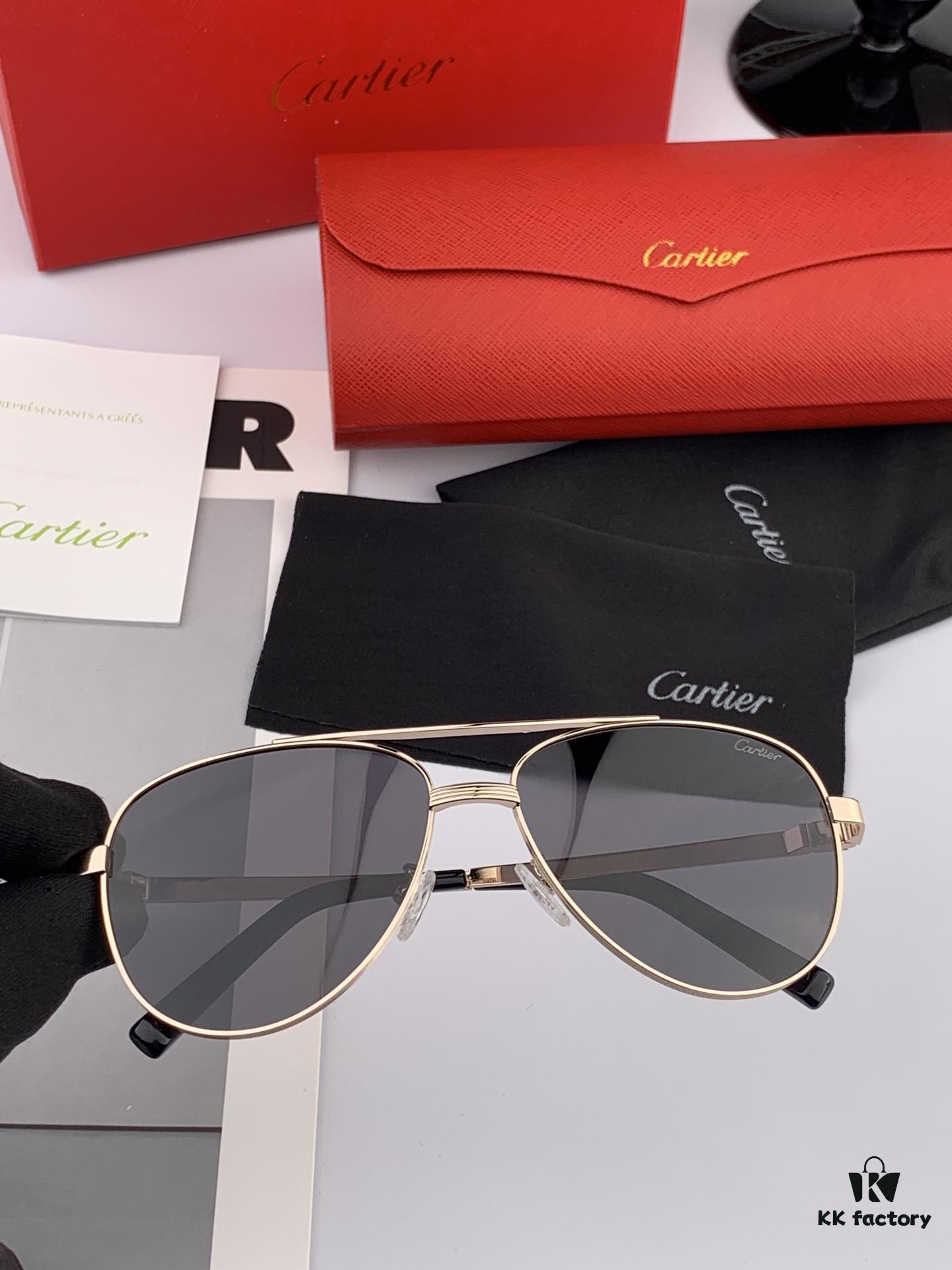 Cartier Unisex Polarized Sunglasses, Dual-Tone Lacquer Finish, Premium Imported Polarized Lenses by Polaroid, Exquisite Craftsmanship for Superior Style