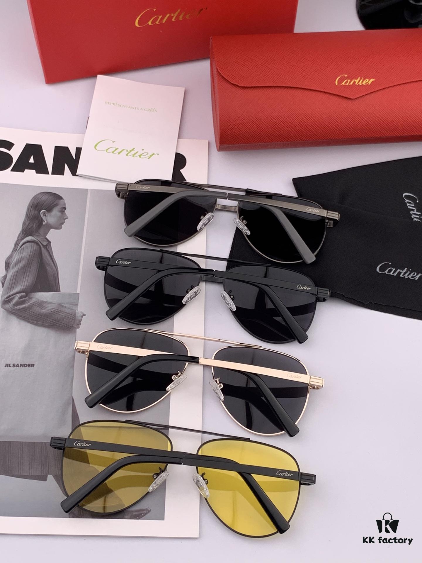 Cartier Unisex Polarized Sunglasses with Dual-Tone Lacquer Finish, Imported Polaroid Lenses, Premium Craftsmanship for Ultimate Style