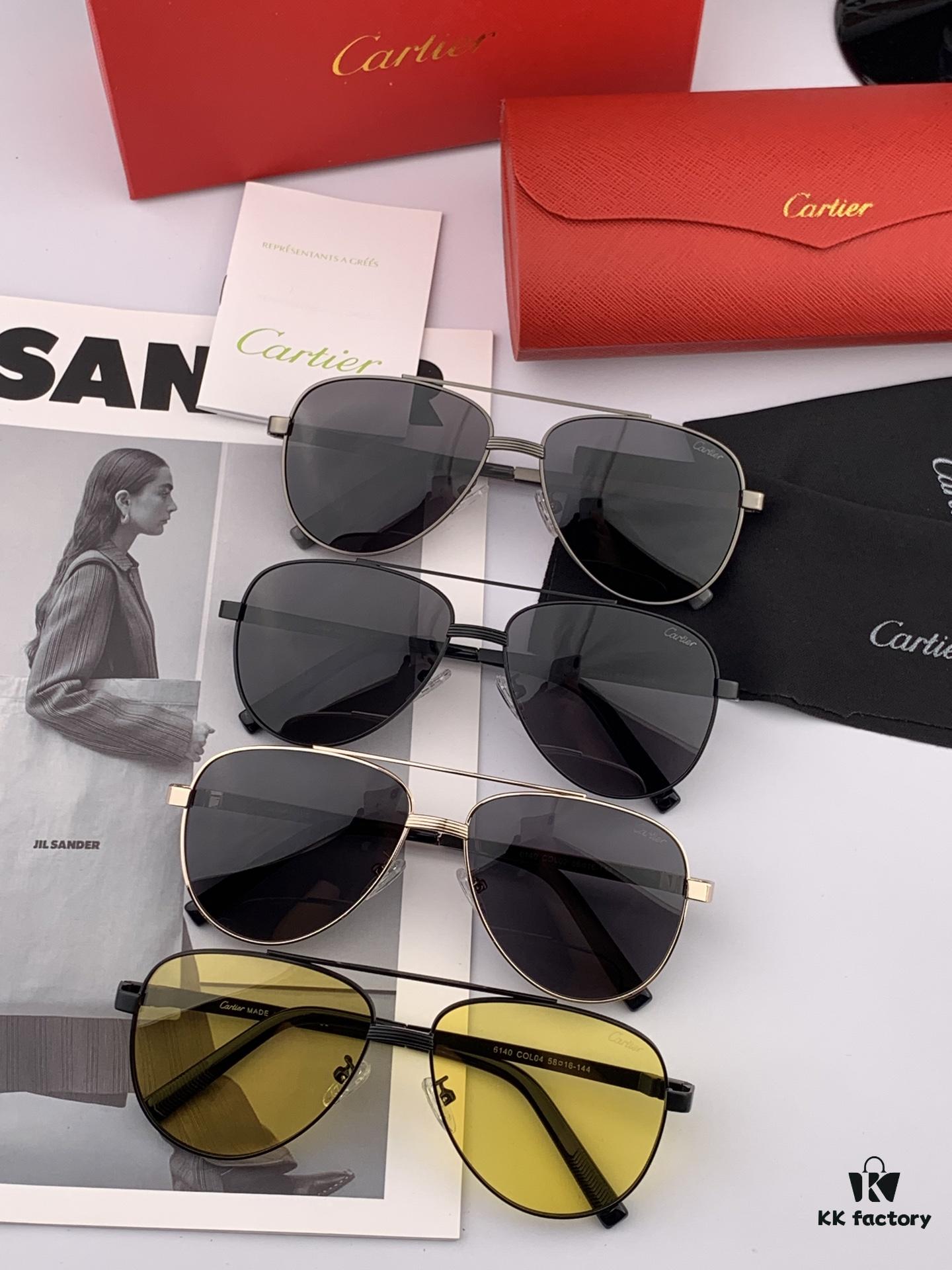 Cartier Unisex Polarized Sunglasses with Dual-Tone Lacquer Finish, Imported Polaroid Lenses, Premium Craftsmanship for Ultimate Style