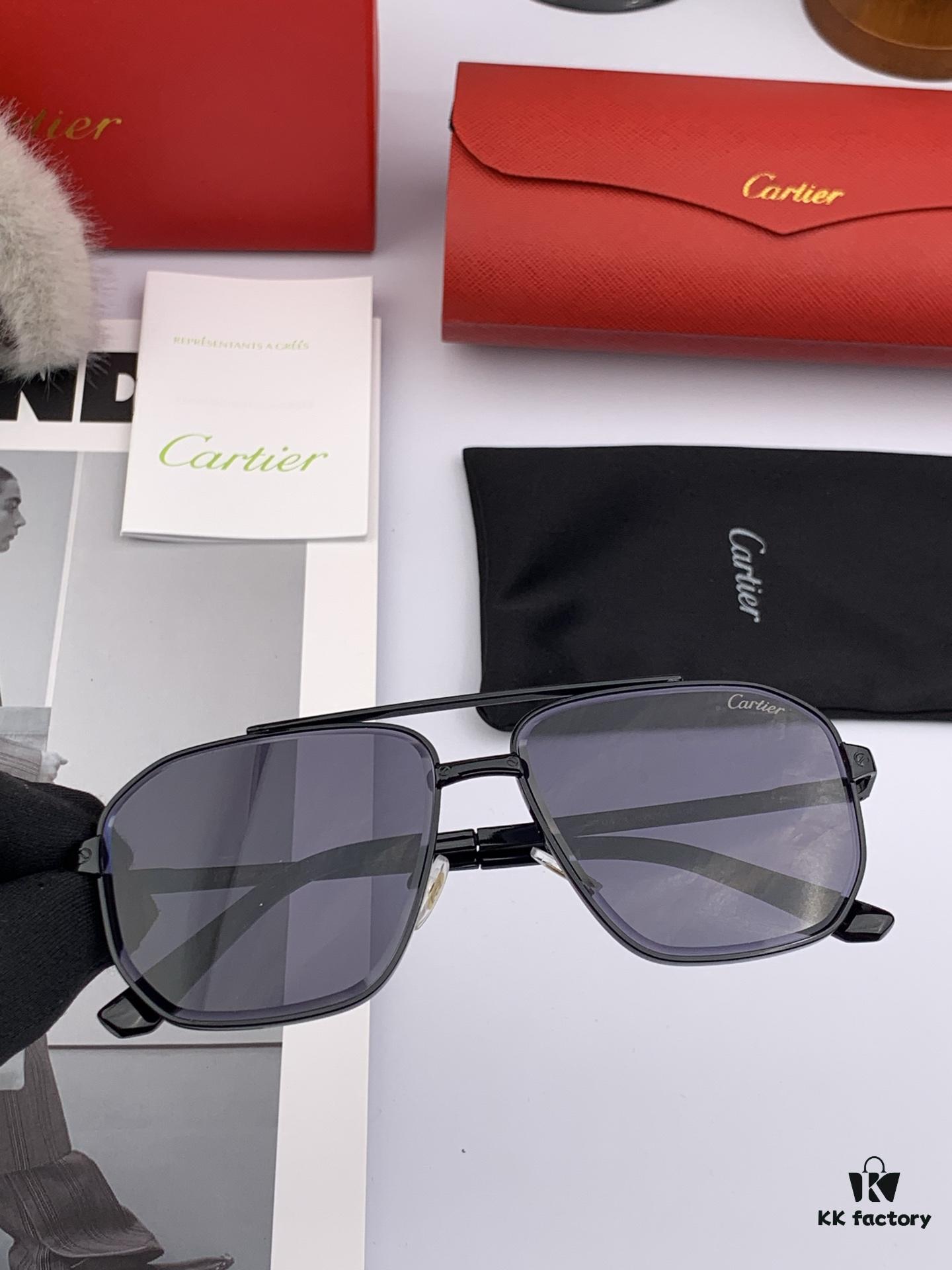 Cartier Unisex Sunglasses, Fashionable and Elegant, High-End Quality, Handcrafted Classic Design with Premium Weight and Texture, Electroplated and Polished Finish