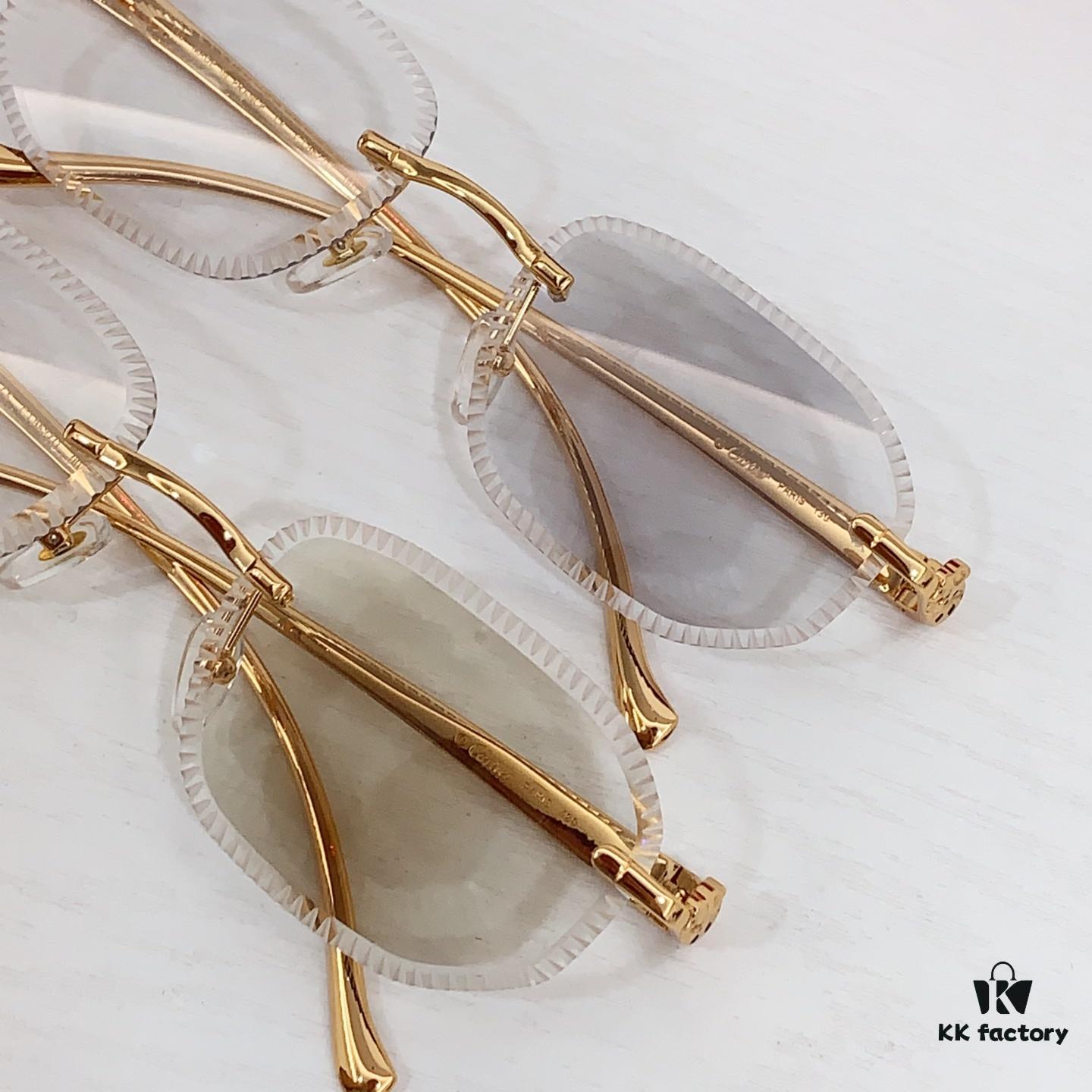 185 Cartier Round Photochromic Lens Sunglasses Model CT9527O Size 56-17