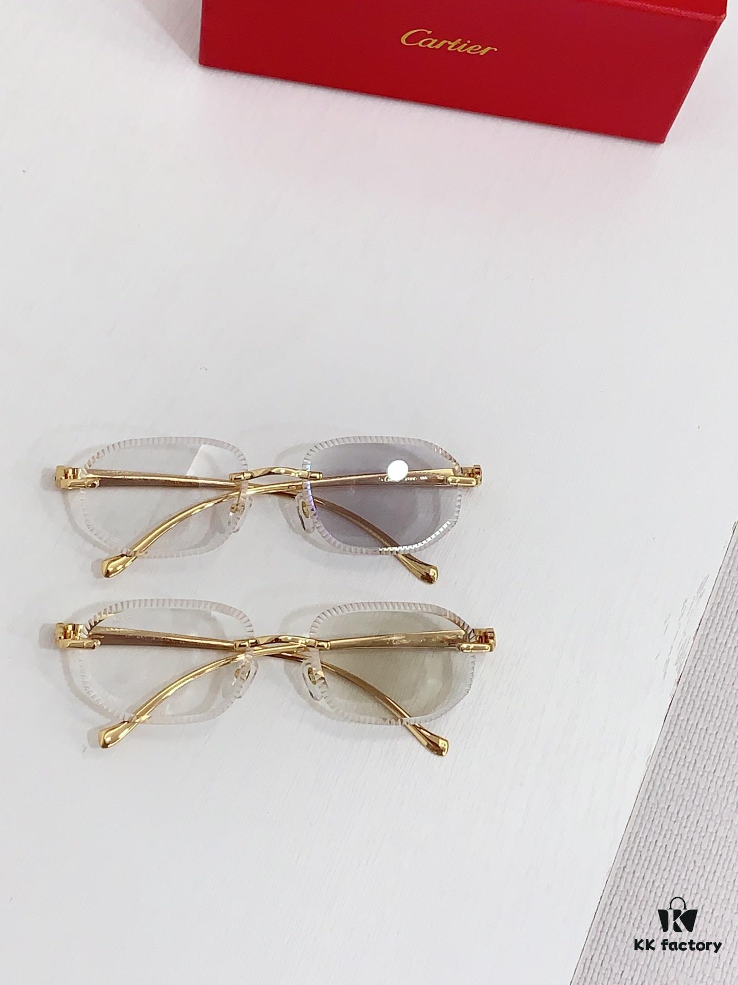 185 Cartier Round Photochromic Lens Sunglasses Model CT9527O Size 56-17