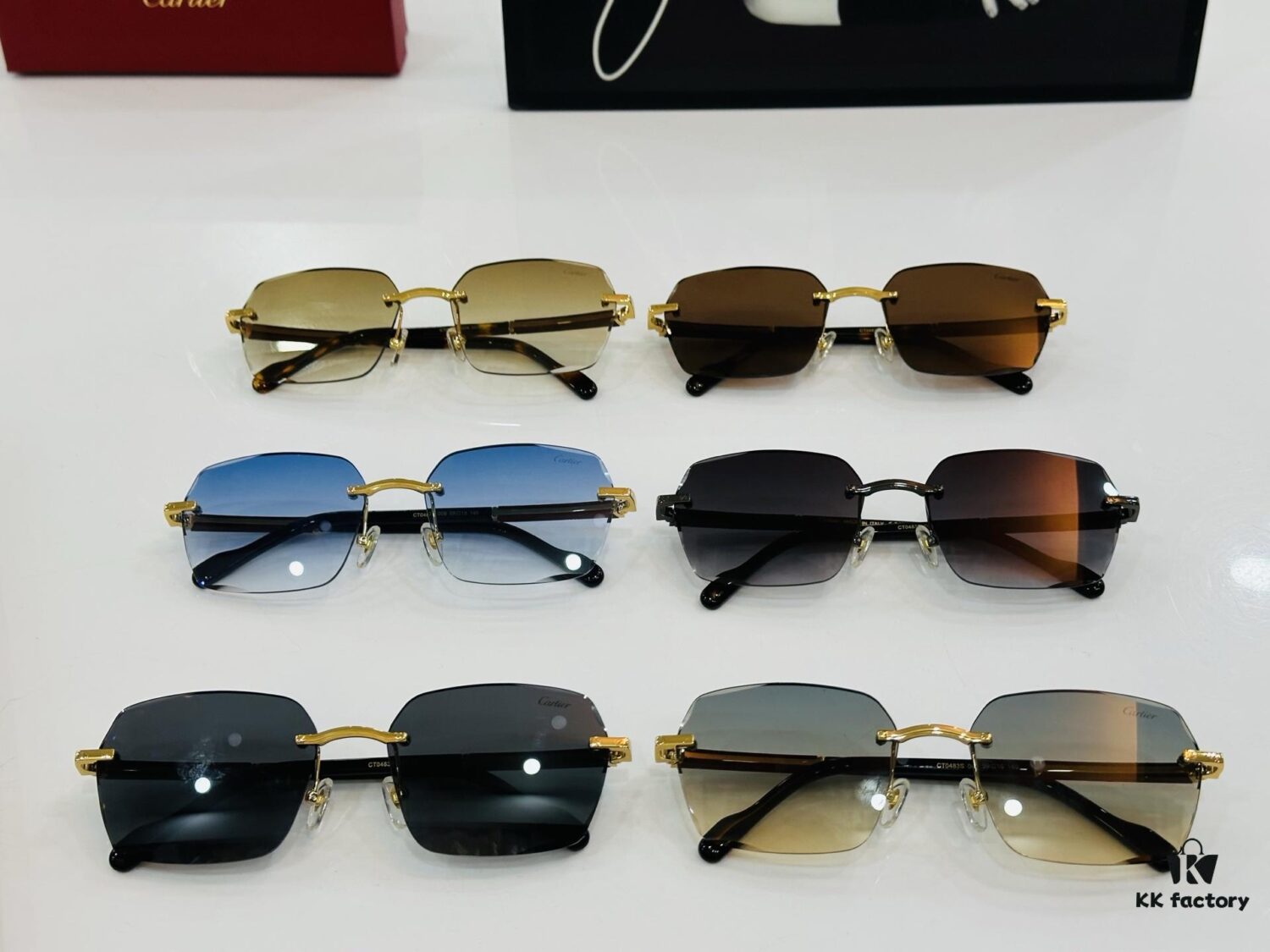 New Arrival Cartier Model CT0483S Size 59-18-140 High-Quality Luxury Brand Iconic G-Type Driving Sunglasses