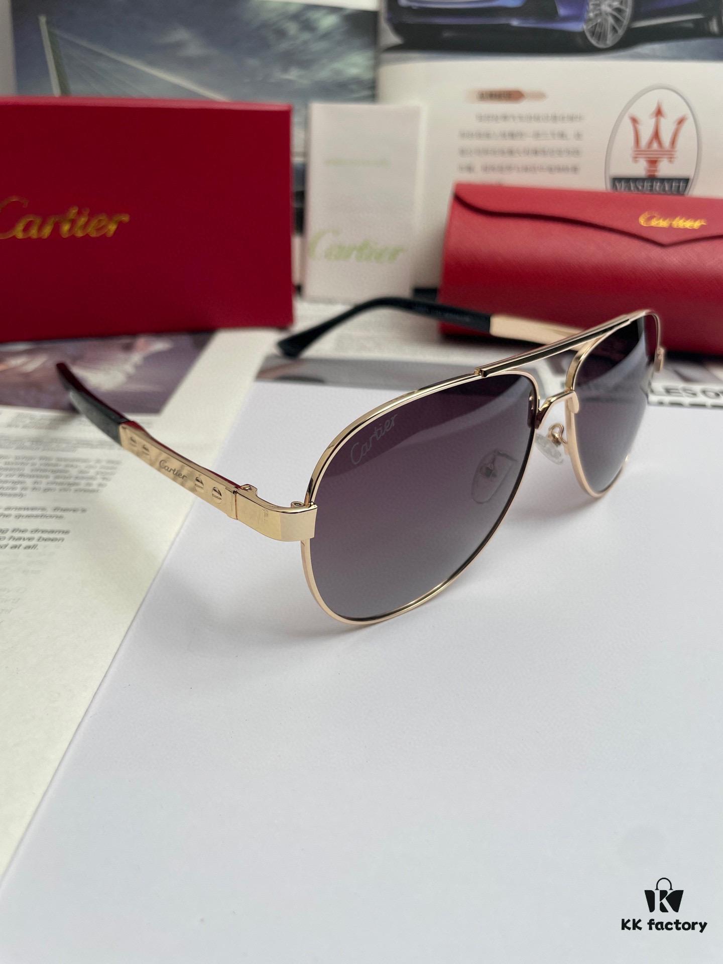 New Arrival 💥 Brand: Cartier Unisex Polarized Sunglasses with High-Definition Nylon Lenses and Metal Alloy Logo Temples