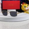 Cartier 2025 Newest Metal Square Sunglasses Unisex, European and American Retro Stylish Small Frame Leopard Design Fashion Sunglasses CT0473S