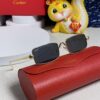 Cartier 2025 Newest Metal Square Sunglasses Unisex, European and American Retro Stylish Small Frame Leopard Design Fashion Sunglasses CT0473S