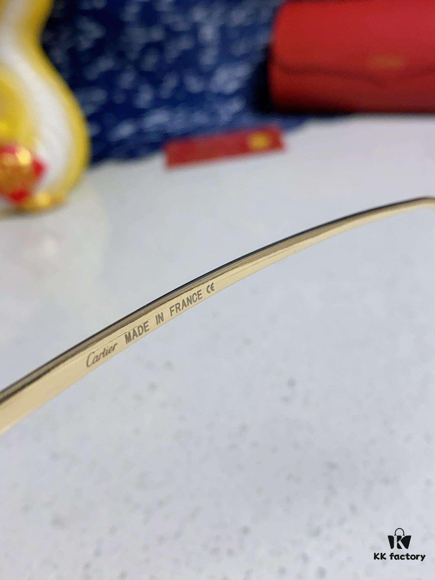 Cartier 2025 Newest Metal Square Sunglasses for Men, European and American Retro Trend Small Frame Leopard Design Unisex Sunglasses, Fashionable Online Celebrity Style Eyewear CT0473S