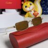 Cartier 2025 Newest Metal Square Sunglasses for Men, European and American Retro Trend Small Frame Leopard Design Unisex Sunglasses, Fashionable Online Celebrity Style Eyewear CT0473S