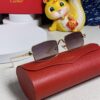 Cartier 2025 Newest Metal Square Sunglasses for Men, European and American Retro Trend Small Frame Leopard Design Fashion Sunglasses for Women, CT0473S
